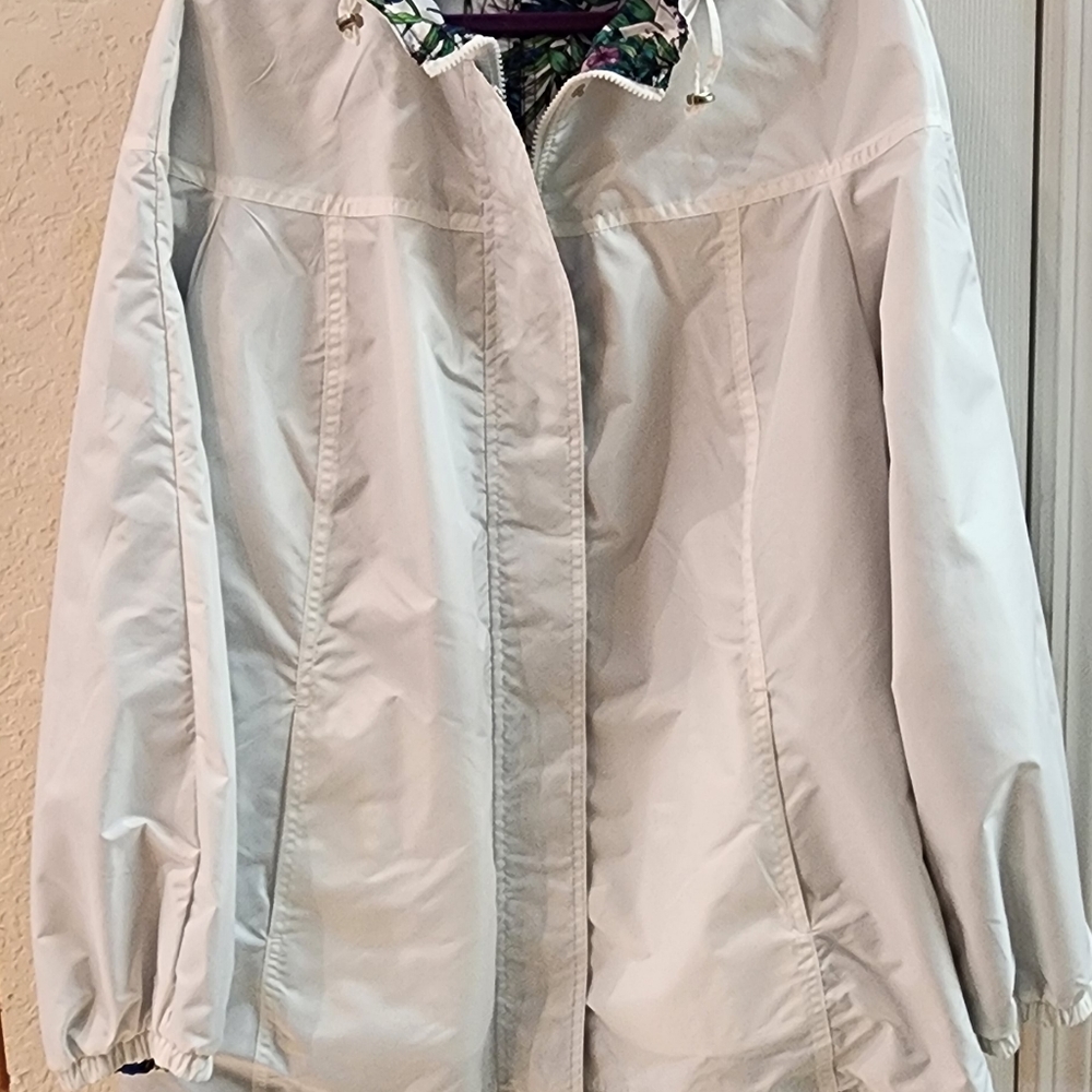 Susan Graver White Reversible Women's Size 3X Spring Jacket